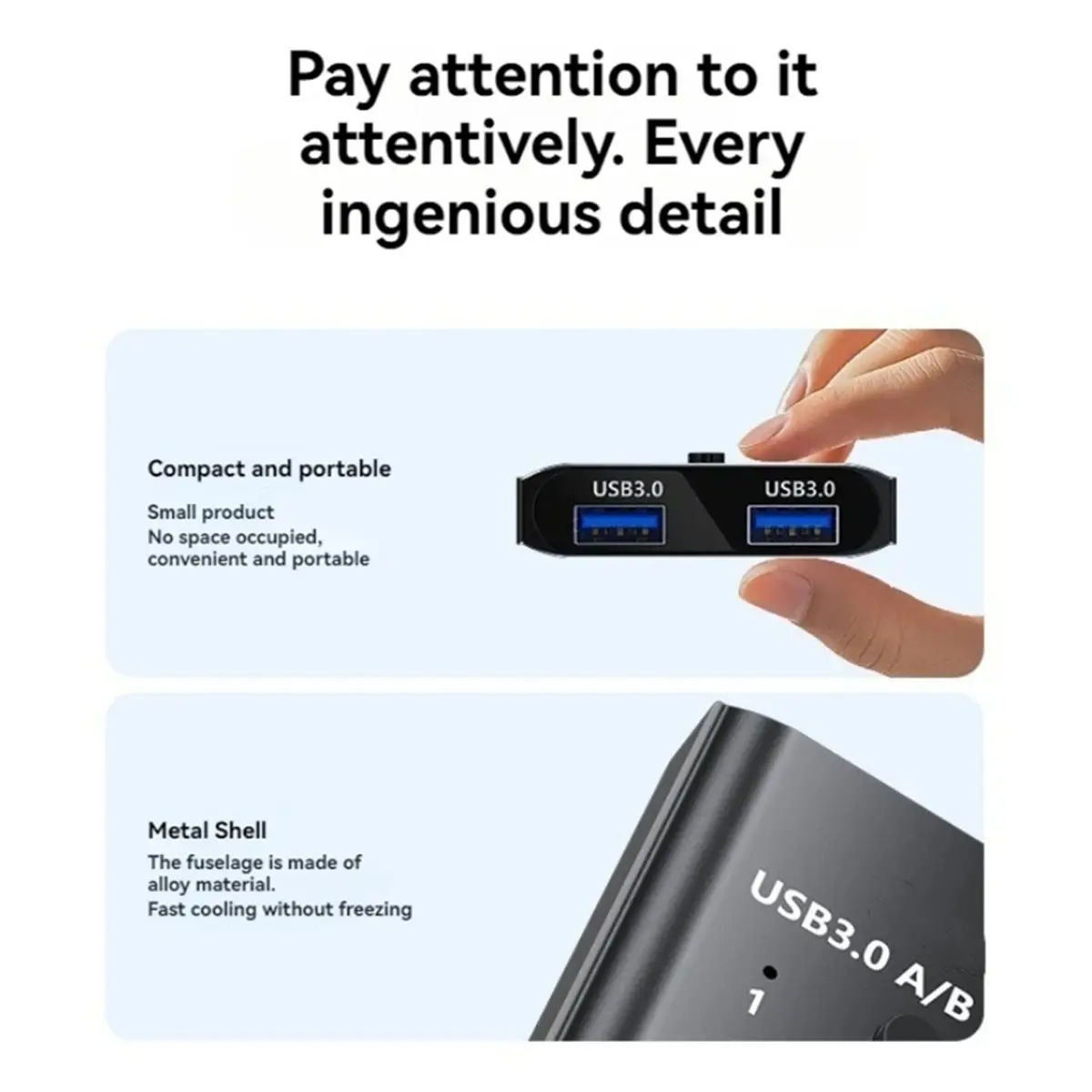 USB 3.0 Switch,2-in-1 Out,Bi-Directional USB KVM Switcher,Share Printer/Scanner,5Gbps High-Speed,for Win for Linux
