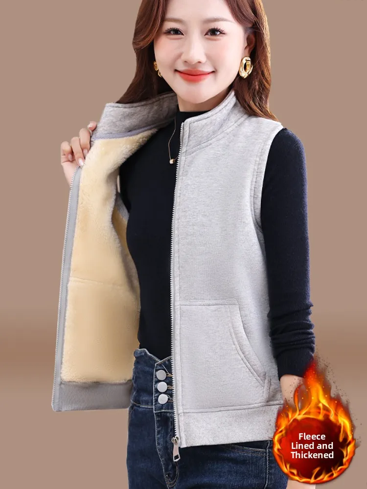 

Жилет Thiened Fce ey, женский, осенне-зимний, весенний, новый, для улицы, для носки, небольшого размера, модный, из хлопка и полиэстера