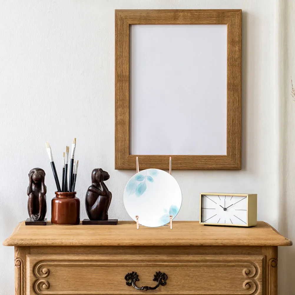 

Book Shelves Display Stand Bookshelves Album Bracket Picture Rose Gold Iron Merchandise Shelf