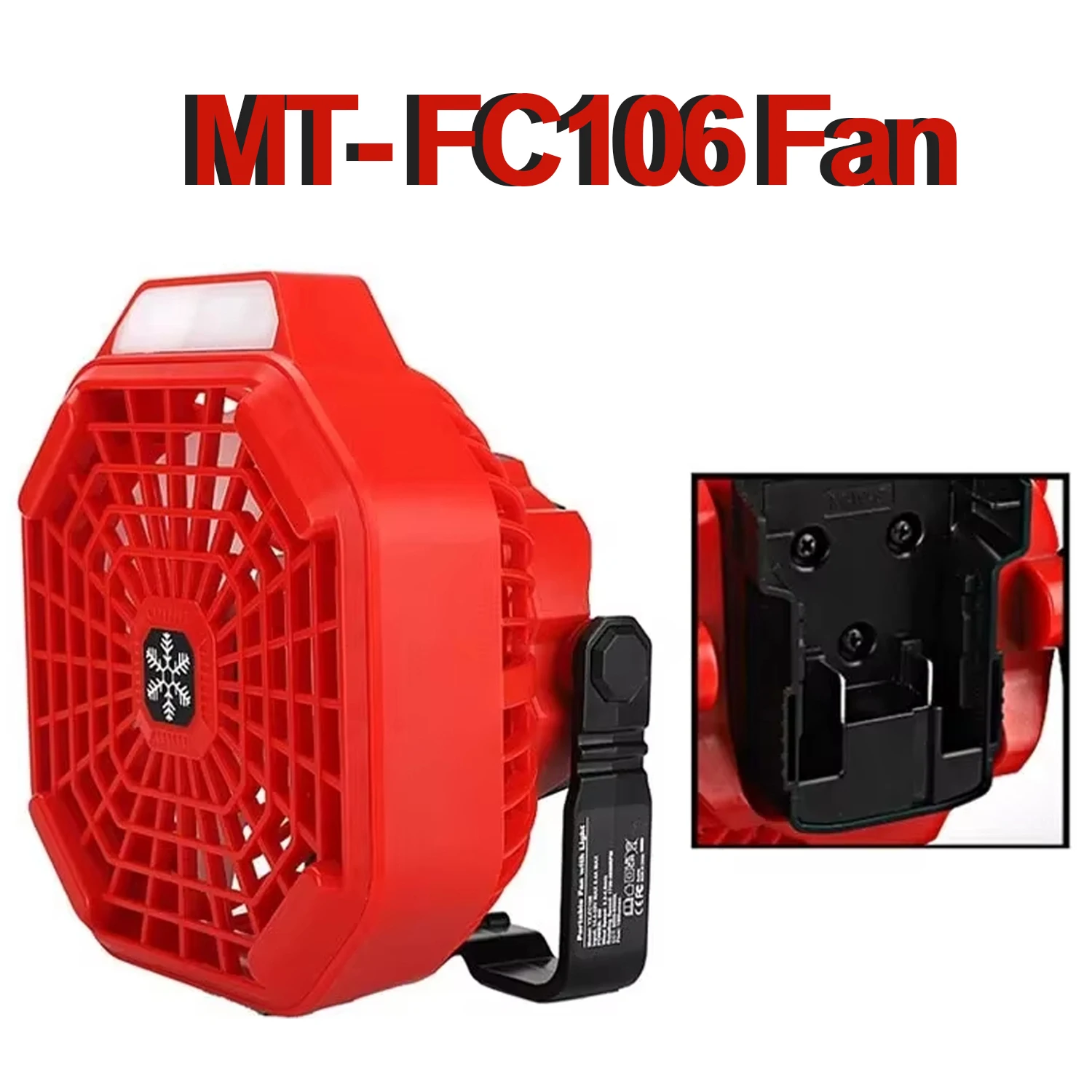 

Portable Fan with Remote for Bosch/Milwaukee/Ryobi/Black Decker/Craftsman/Makita/Dewalt 18v Battery,Camping with Speed Settings