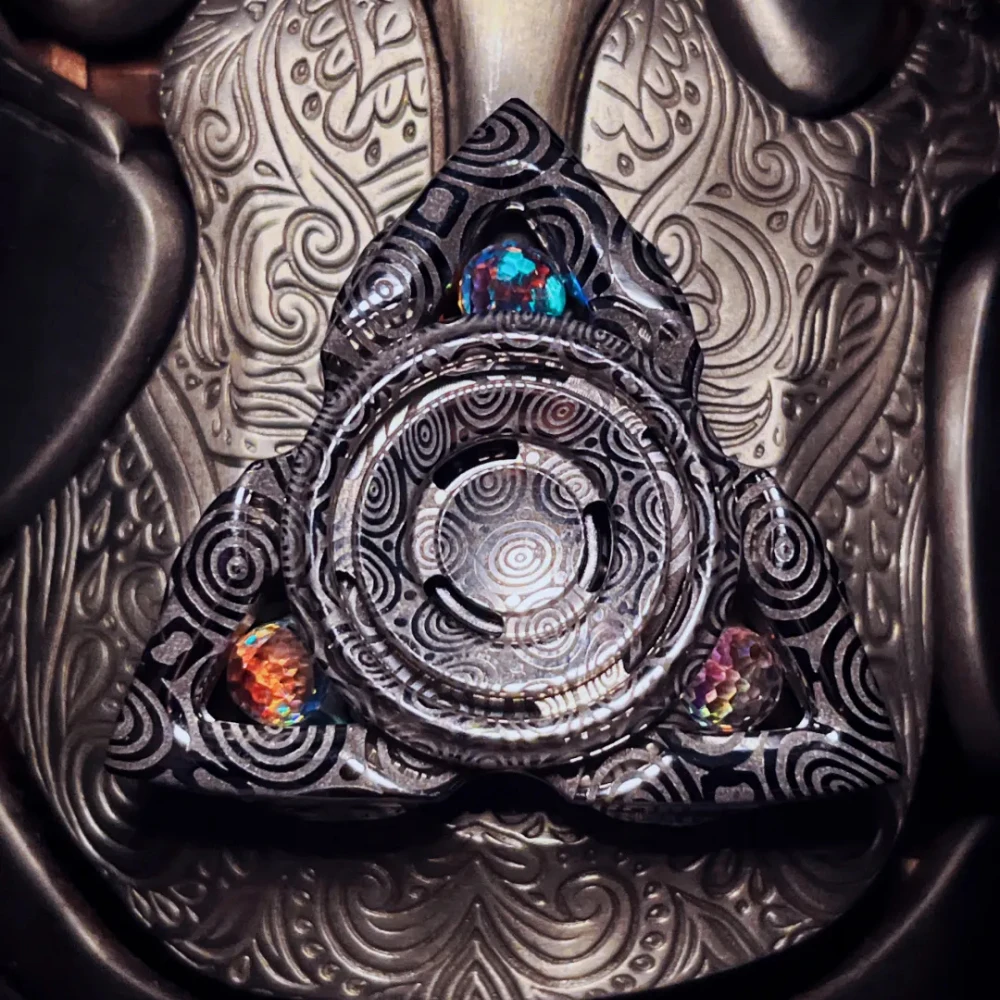 DOB EDC Double Brightness Fidget Spinner Fidget Toys For Adults Office Desk Accessories Anxiety Relief Gadgets Spinner