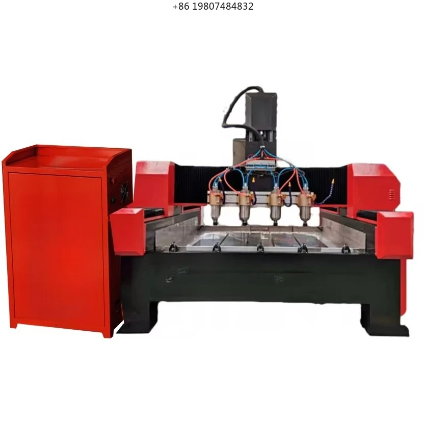 Heavy Duty ATC CNC Router Stone Engraver, 3D Carving Cutting Equipment for Marble Granite Gravestone Metal Stone