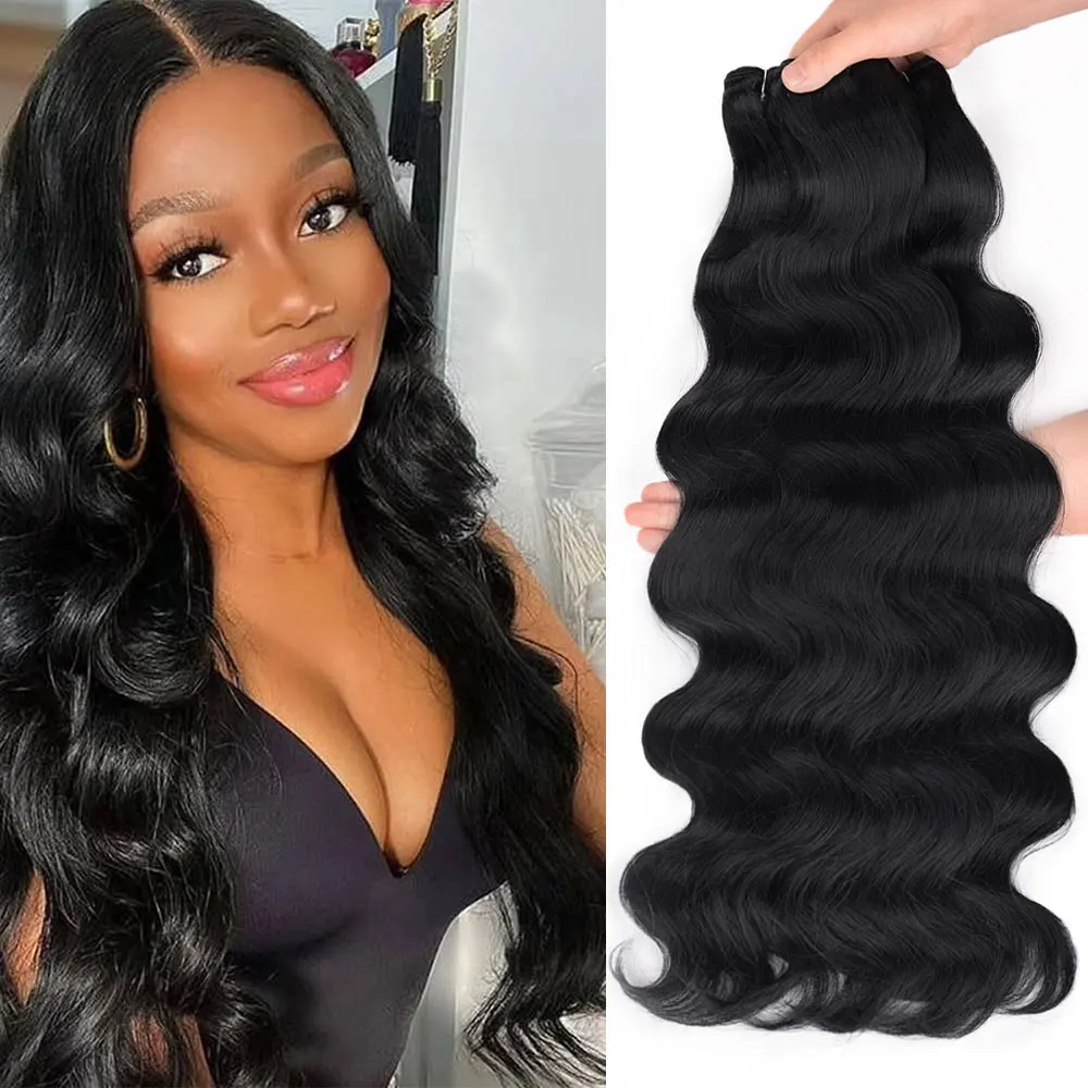 

22 дюйма объемные волны пучки волос Ombre блондинка натуральные синтетические волосы для наращивания термостойкие свободные глубокие волны плетение волос