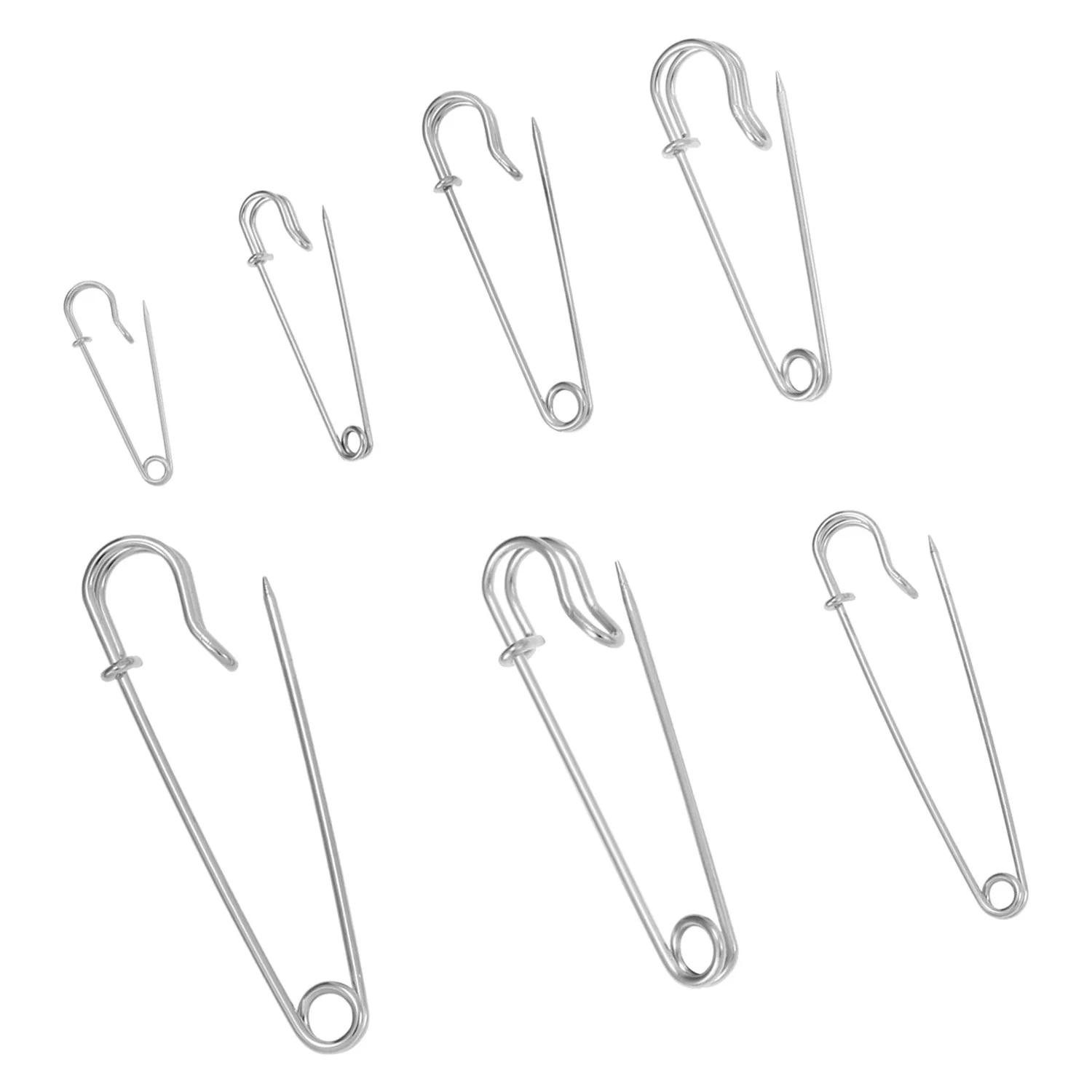 20Pcs 50mm Metal Safety Pins Silver/Gold/Black Large Safety Pin DIY Craft Sewing Tools Wedding Brooch Apparel Accessories