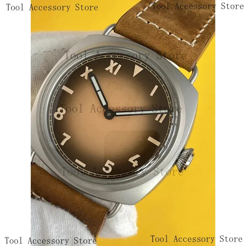 

2025НОВИНКА 45 мм ретро ночник водостойкий пузырь зеркало ручные механические мужские часы износостойкие ST3600 стабильные