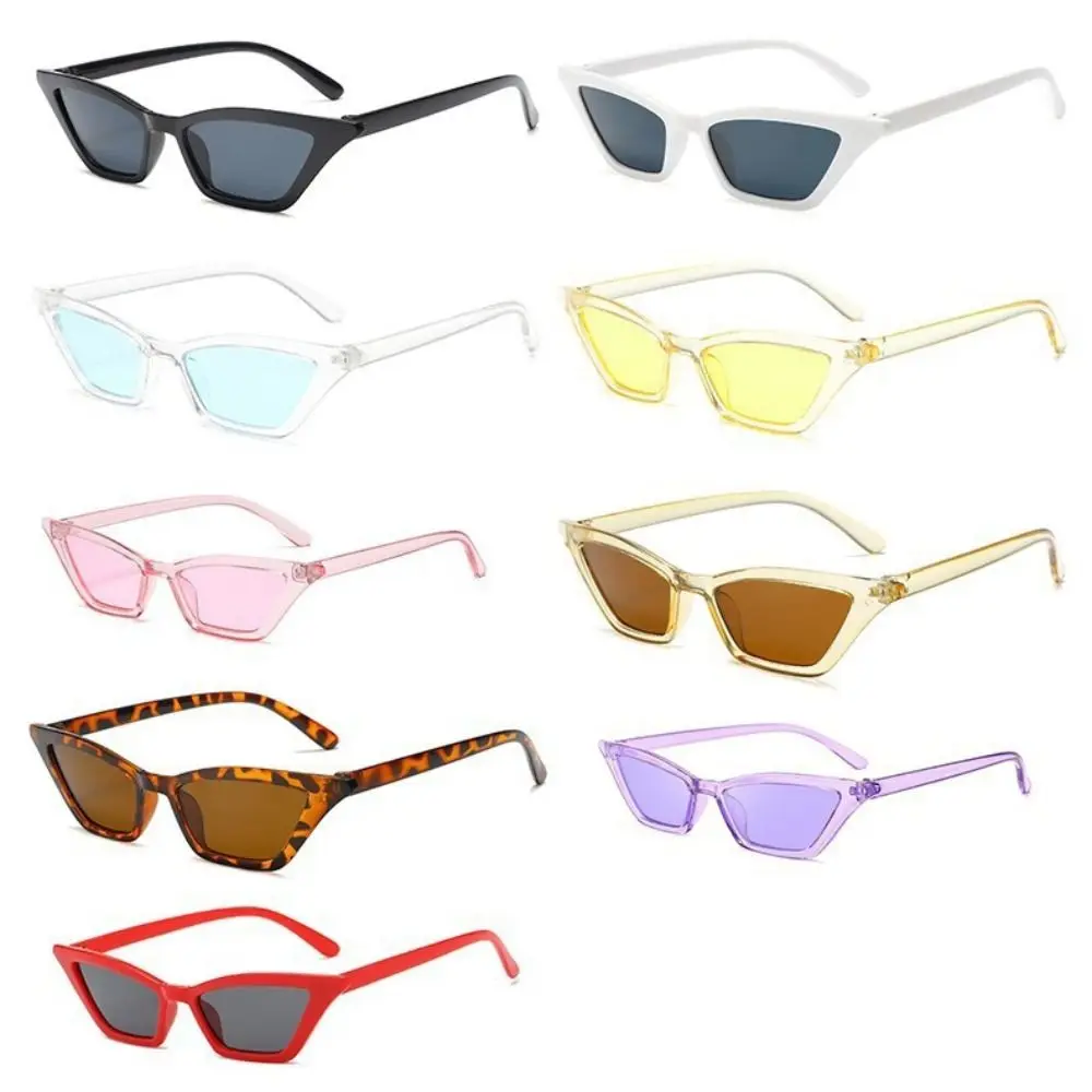 Fashion PC Cat Eye Sunglasses Block Glare Clear View Driving Sun Glasses UV400 Triangle Eyewear Women