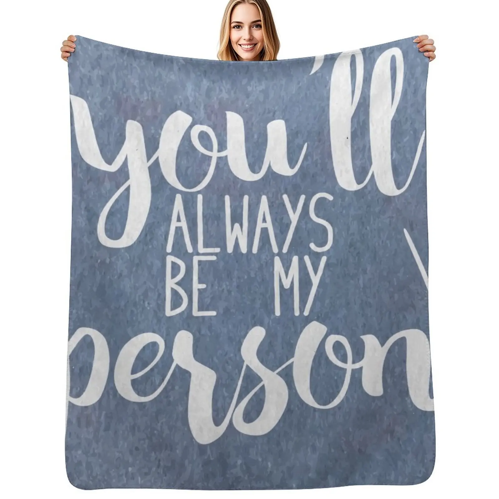 You'll always be my person Throw Blanket Summer Cool Breathable Blanket for Sleeping