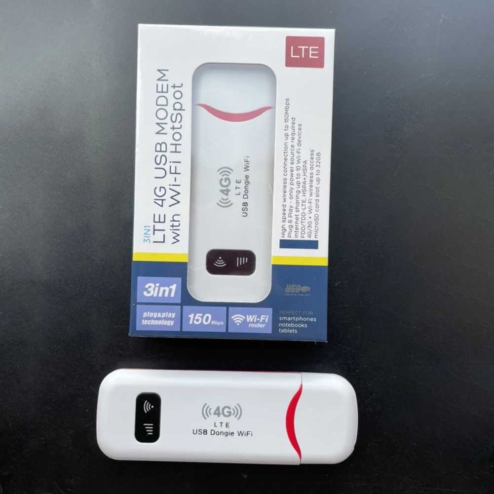 

4G LTE Wi-Fi-маршрутизатор 150 Мбит/с Портативный Wi-Fi USB-маршрутизатор Слот для SIM-карты Мобильный Wi-Fi-маршрутизатор 4G-карты для домашнего офиса