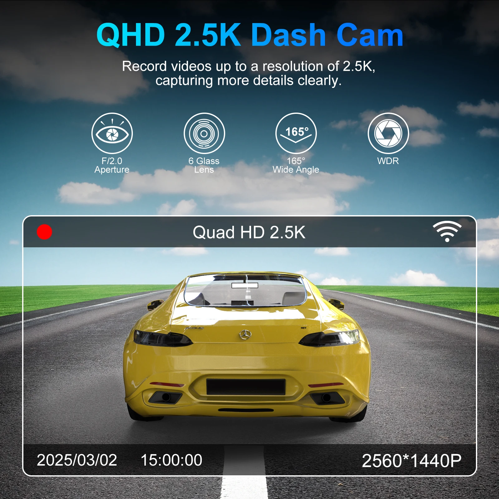 الترا HD 2K واي فاي داش كام IMX323 APP التحكم 24H مراقبة مواقف السيارات للرؤية الليلية الاصطدام الاستشعار سيارة القيادة مسجل فيديو DVR