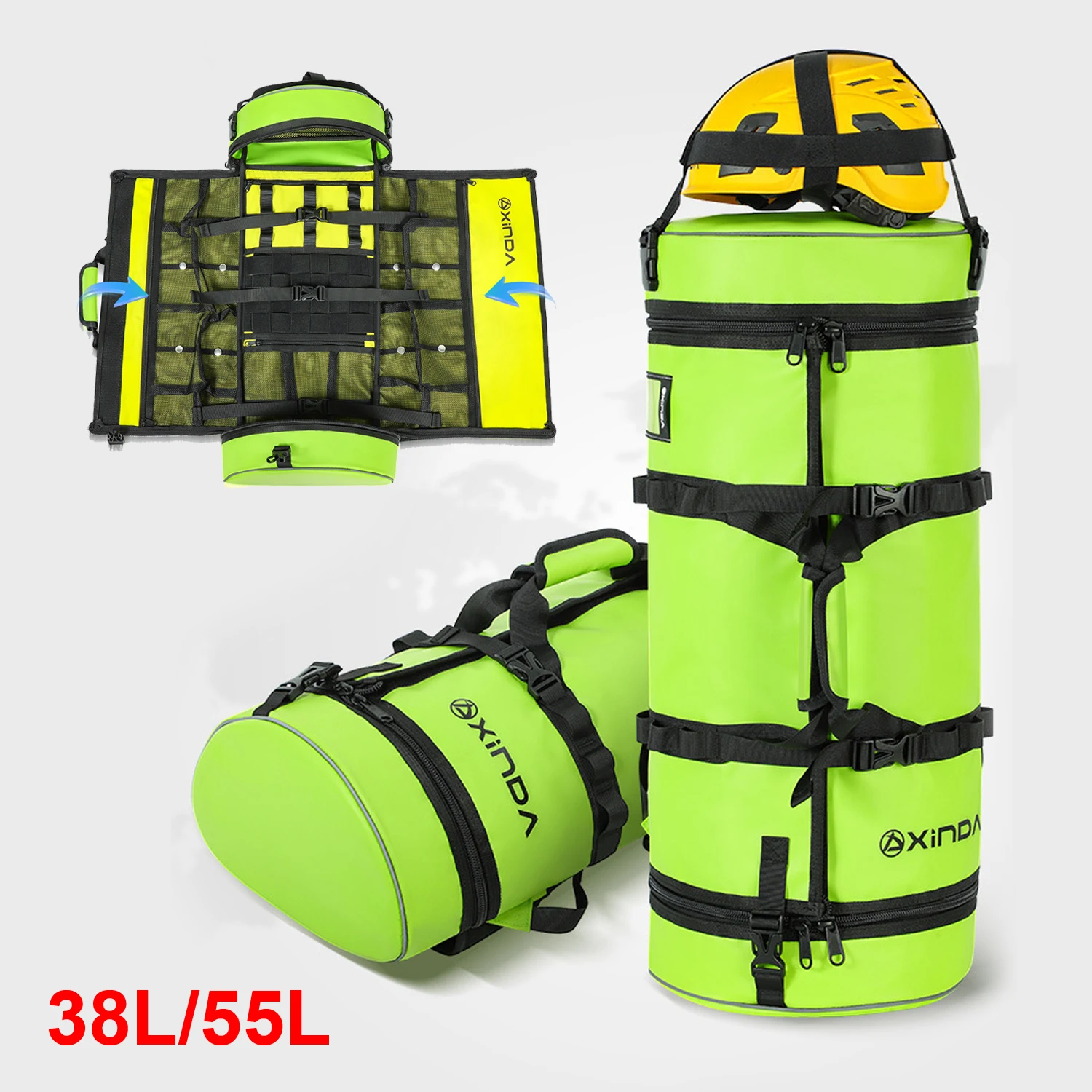 

Multi Functional Backpack,Pvc Mesh Fabric,Waterproof Large Capacity Outdoor Hiking Climbing Equipment Storage Hand-Held Tool Kit