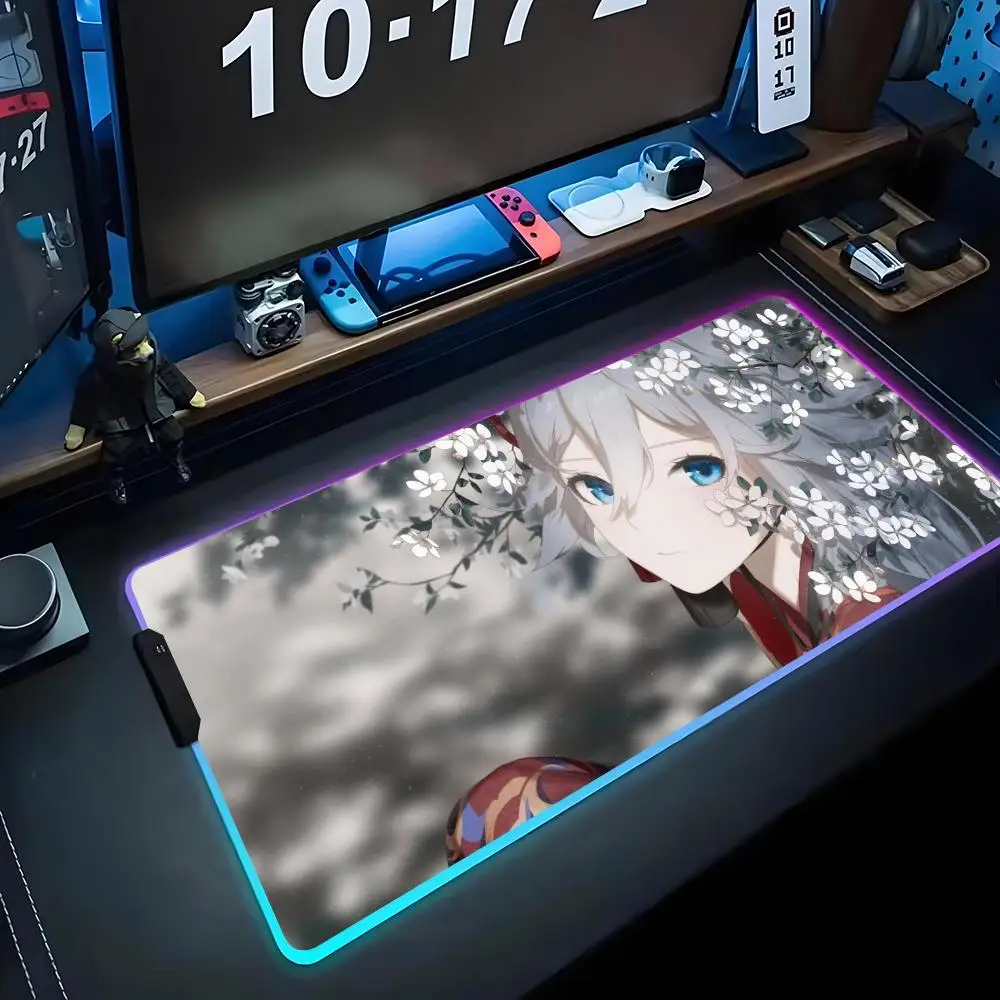 

Коврик для мыши fu hua RGB Gaming Mousepad Большой светодиодный коврик для ПК Настольный коврик Светящийся коврик для мыши Большие коврики для клавиатуры Настольный коврик с подсветкой