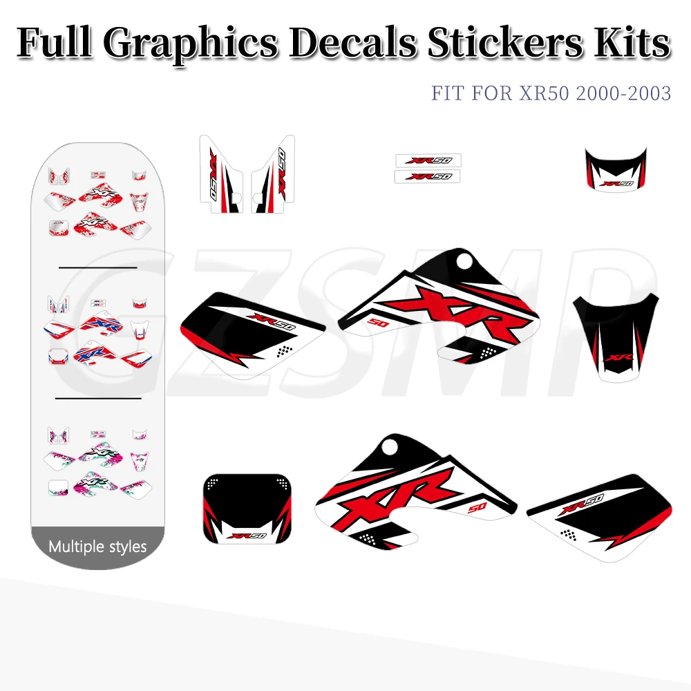 

Подходит для HONDA XR 50 XR50 2000-2003 2001 2002, полная графика, наклейки, наклейки для мотоцикла, фоновые наборы для декора