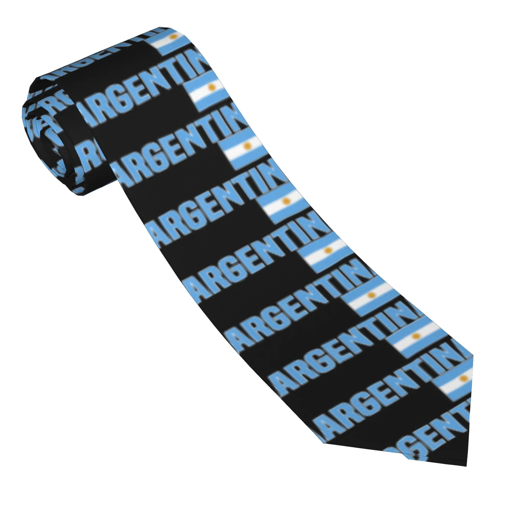 Flag of Argentina Tie  Wedding Neck Ties Men Women Cute Funny Necktie Accessories High Quality Custom Collar Tie