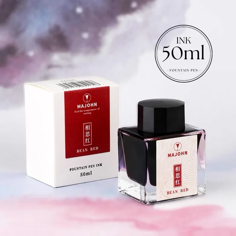 MAJOHN Colorful 50ml Fountain Pen Ink Refilling Inks Stationery School High Quality Calligraphy Fountain Pens Ink PK JINHAO