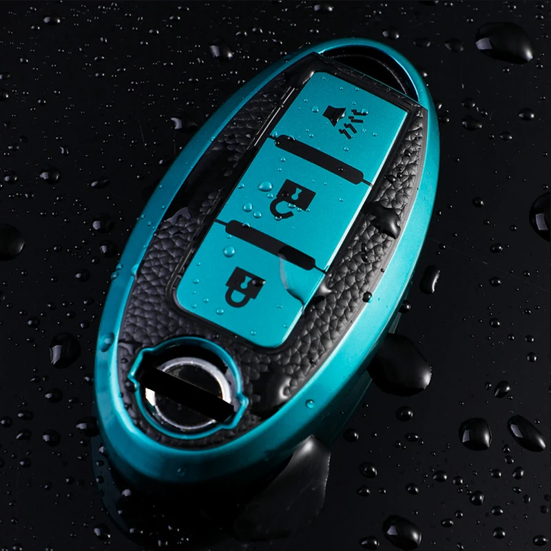 Leather TPU Car Key Case Cover for Nissan Leaf Micra Qashqai J11 J10 X Trail T32 Versa Note Patrol Key Fob Cover Accessories