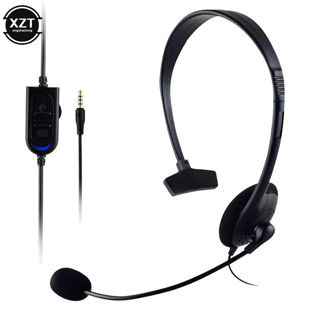 

3.5mm Operator Headphones Head-mounted With Noise Cancel Microphone One-ear Telephone Clear Call Headphones Single-Sided Headset