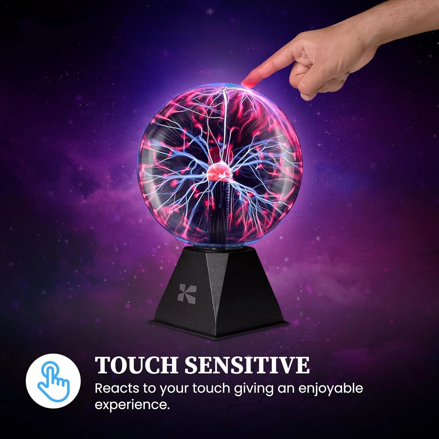 5 Inch LED Lights Touch Glass Plasma Ball Lamp Rechargeable Table Lamp for Room Decoration Night Light fit Party Bedroom - Image 2