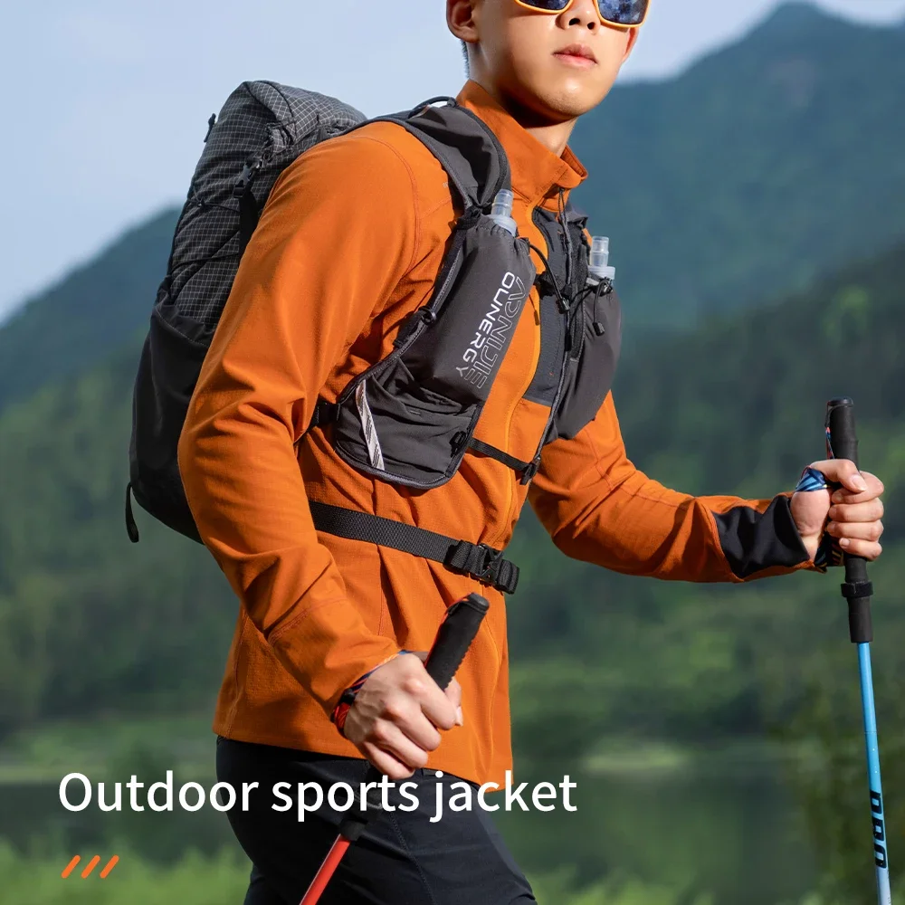 AONIJIE Outdoor Stand Collar Men Sports Jacket Windproof Warm Top Coat Camping Mountaineering Hiking Running FM5206