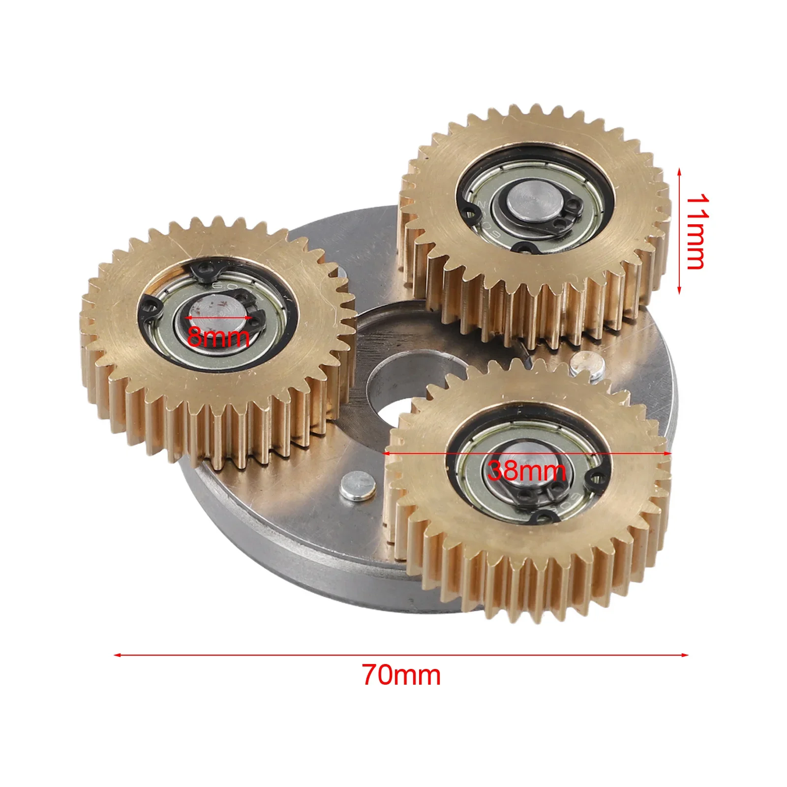 

For Ebike Ebike Wheel Hub Motor Electric Bicycle Motor Gear 36-tooth Gear 38*38*12mm Size 8mm Bearing Inner Diameter