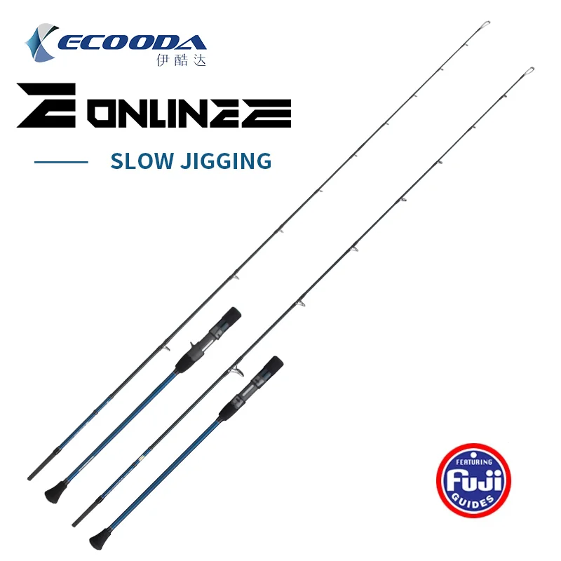 

2023 ECOODA EESJ Slow Jigging Rod FUJI Parts 1.85m/1.91m/1.93m Spinning/Casting Offshore Boat Fishing Rod Lure Weight 80-400g