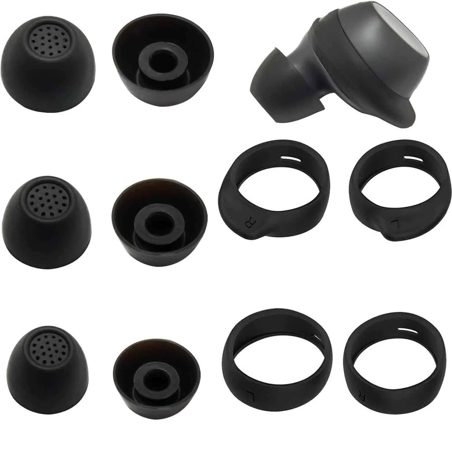 Silicone Ear Tips for Samsung Galaxy Buds FE Anti-Slip Wing Tips In-Ear Caps Case Cover Earbuds Eartips