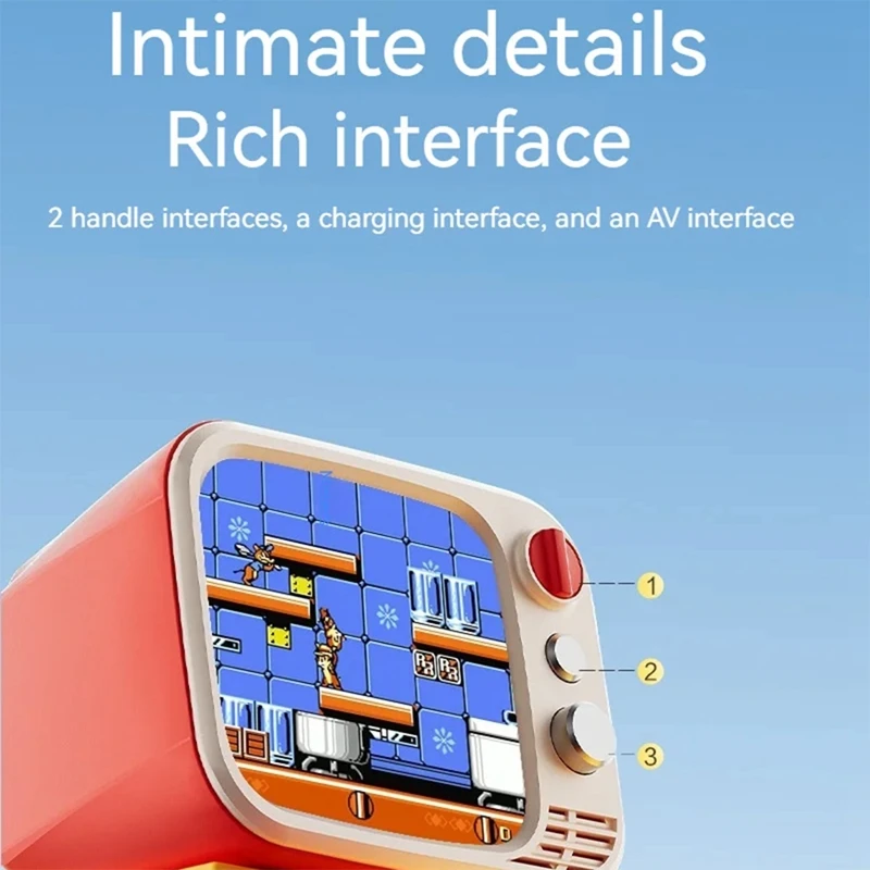 H7 레트로 향수 TV 게임 콘솔, 3.5 인치 스크린 740 클래식 게임 듀얼 플레이어, 향수 홈 TV 게임 컨트롤러