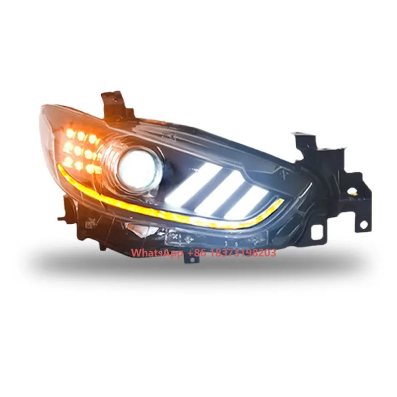 

Suitable for Items 14 to 16 Year Mazda 6 Atenza Headlight Assembly Modified Mustang Style Assembly Running Lights Turn signal