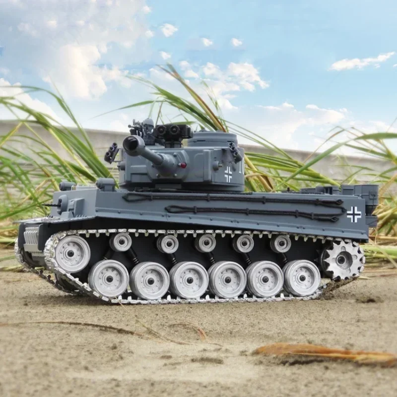 Tiger Style Remote-controlled Tank Can Fire Guns, Rechargeable Metal Track Type 99a Chinese Alloy Model Boy Toy