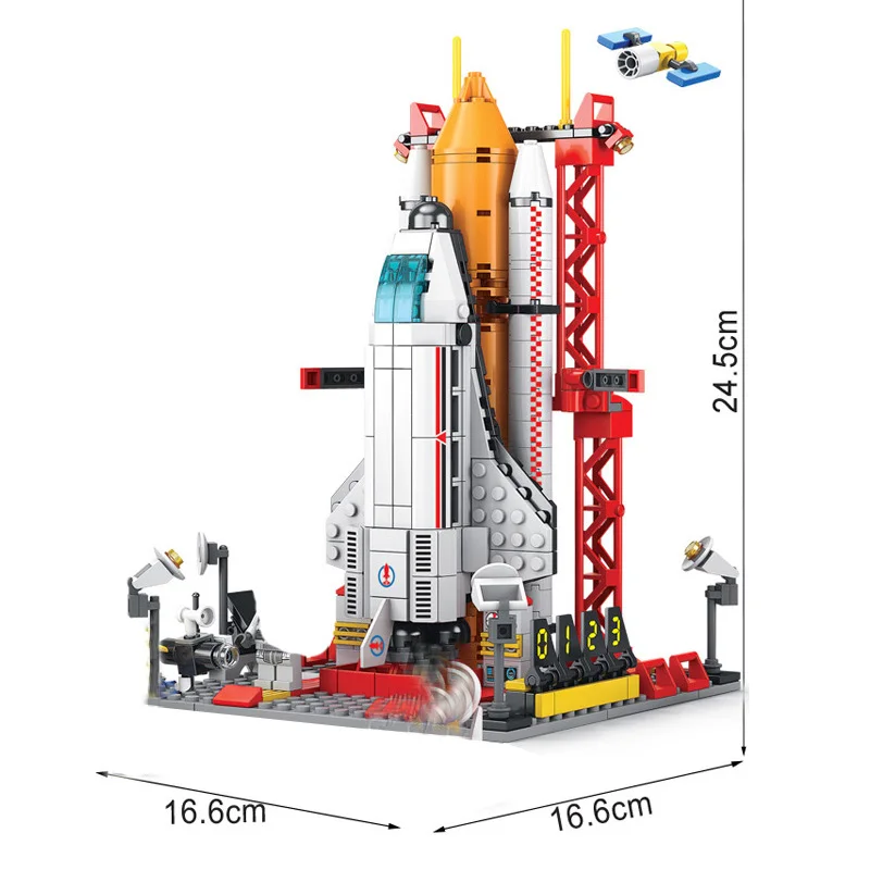 Детский космический челнок, авиационные пилотируемые ракетные строительные блоки, астронавт, фигурка города, Аэрокосмическая модель, конструктор Lele, кирпичи, игрушки
