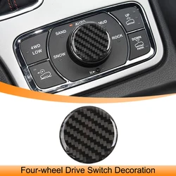Car Four-wheel Drive Switch Knob Decoration Cover Ring Trim Stickers for Jeep Grand Cherokee 2011-2020 2021 Interior Accessories