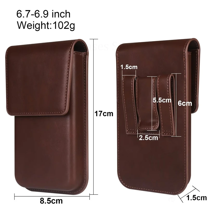 

For Meizu 22 21 Note Luxury Leather Pouch Phone Case For Meizu 21 20 18s Pro 18X 22 Note 22 16 21 Pro Waist Bag Phone Belt Cover