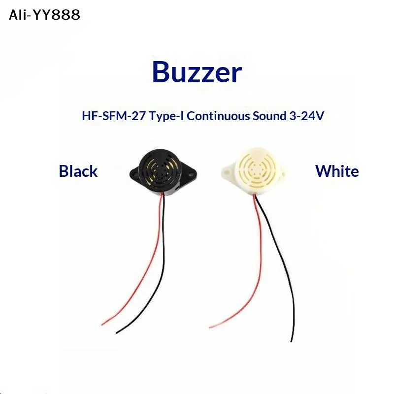 【Ay】2Pcs Piezo Buzzer 3015B DC3-24V Lead Alarm 12V Electronic Beep Buzzer 100dB Piezo Alarm Siren Continous Sound For Motorcycle