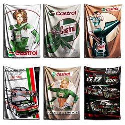 3x5 Ft C-castrols Oil Flag Polyester Digital Printing Banner for Garage Wall Art Out Door Decoration With Brass Grommets