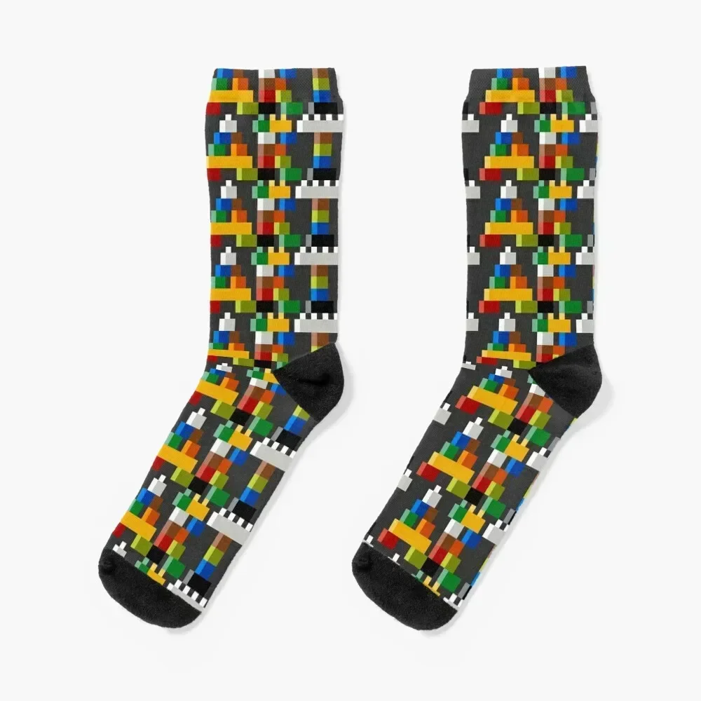 Block Art Socks halloween Crossfit luxe Socks Girl Men's