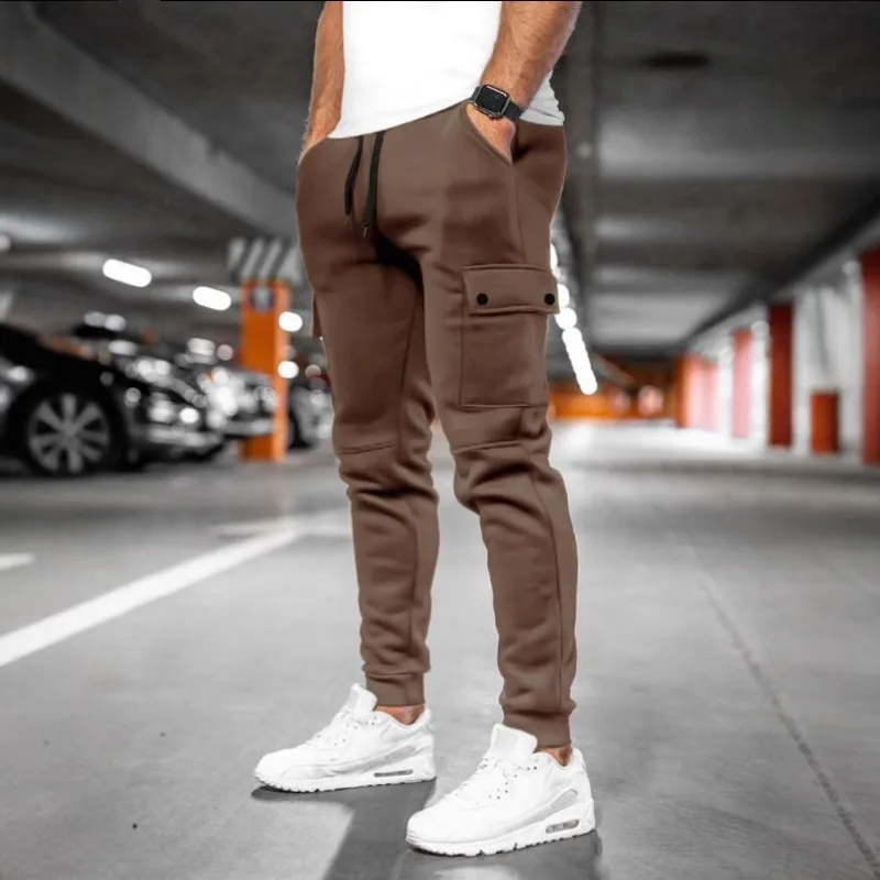 New Multi-pocket Men's Casual Fitness Trousers New Sports Overalls Men's