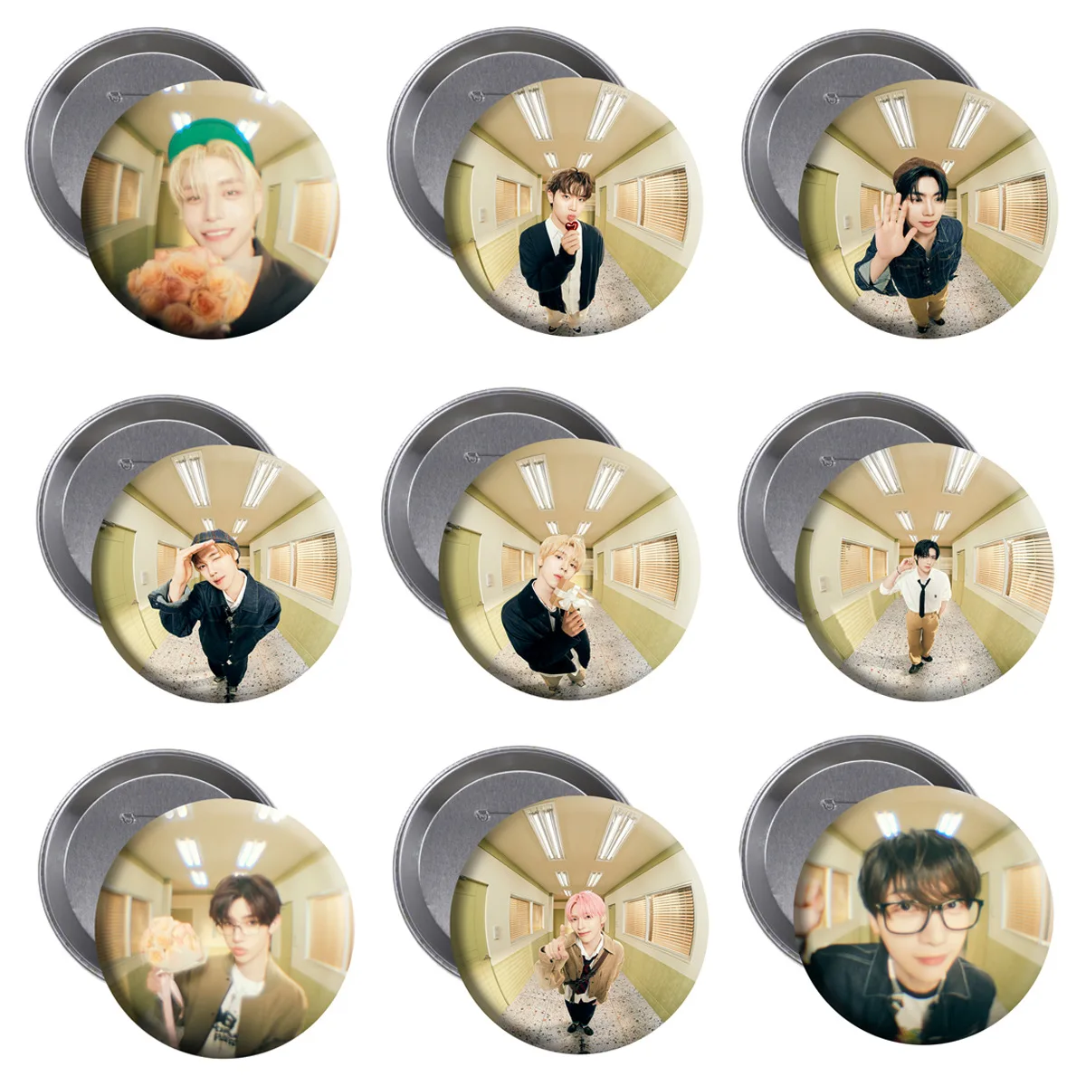 KPOP ZEROBASEONE PREZENT HD Round Badge ZB1 Tinplate Brooch Pins ZHANGHAO RICKY MATTHEW YUJIN JIWOONG Bag Accessories Decor Gift