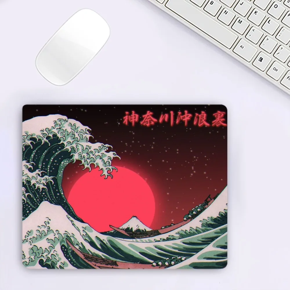 The Great Wave Art F Mousepad kantor besar Mouse Mat PC permainan komputer Keyboard kecil tikar karet antiselip Mouse Mat