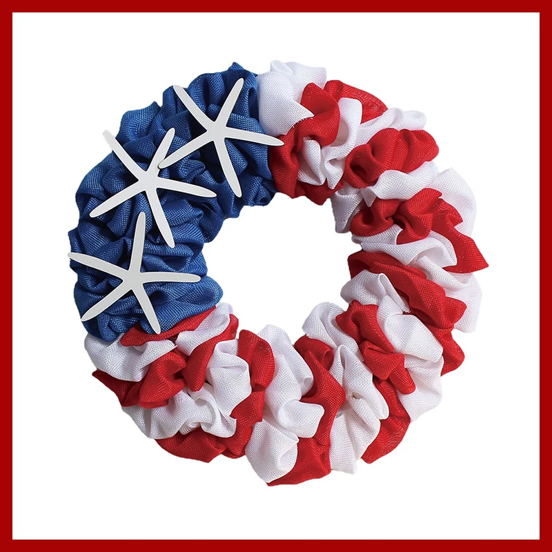 

New Product Independence Day Wreath Artificial Flower Wall Wedding Decoration Flower O-shaped Pendant Holiday Party Wall Hanging