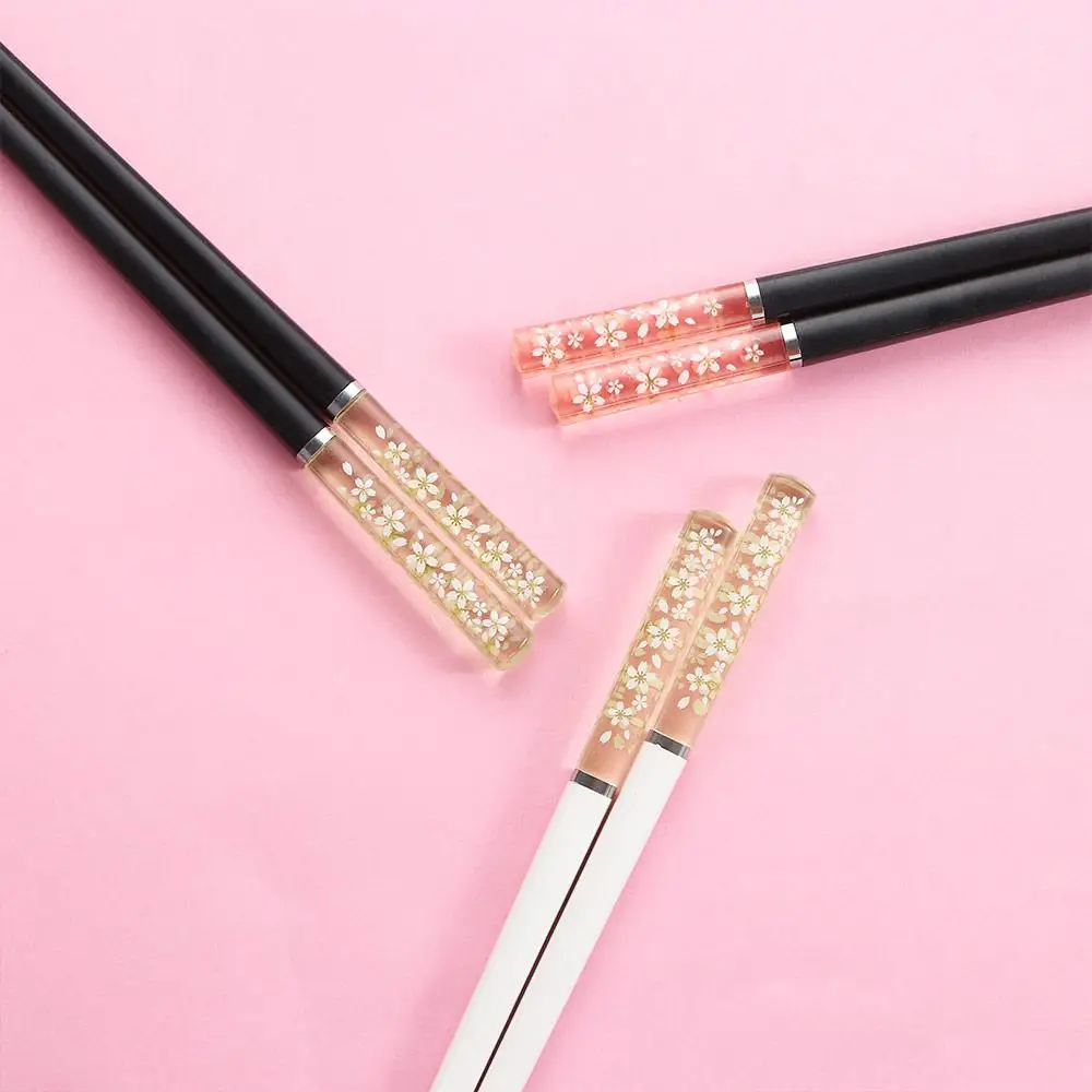 

Non-Slip Amber Sakura Lightweight Hotel Sushi Food for Dinning Tableware Alloy Chopsticks Kitchen Tool Chopsticks