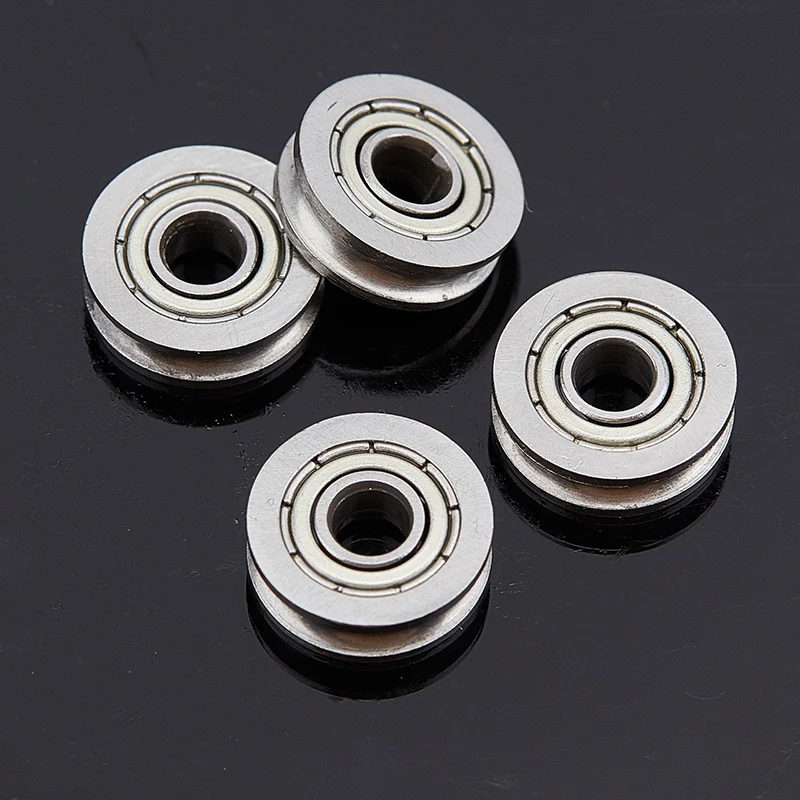 5pcs/Set Bearing V U Groove Roller Wheel Ball Bearings Carbon Steel Durability Embroidery Machine Pulley image 6