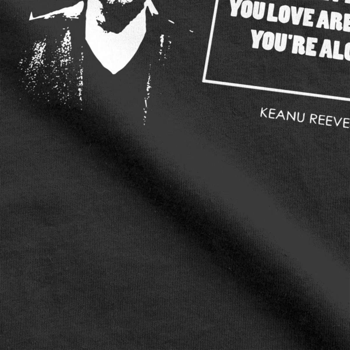 Keanu Reeves Quote Men\'s T Shirts John Wick Vintage Tees Short Sleeve Round Collar T-Shirt Pure Cotton Big Size Clothing