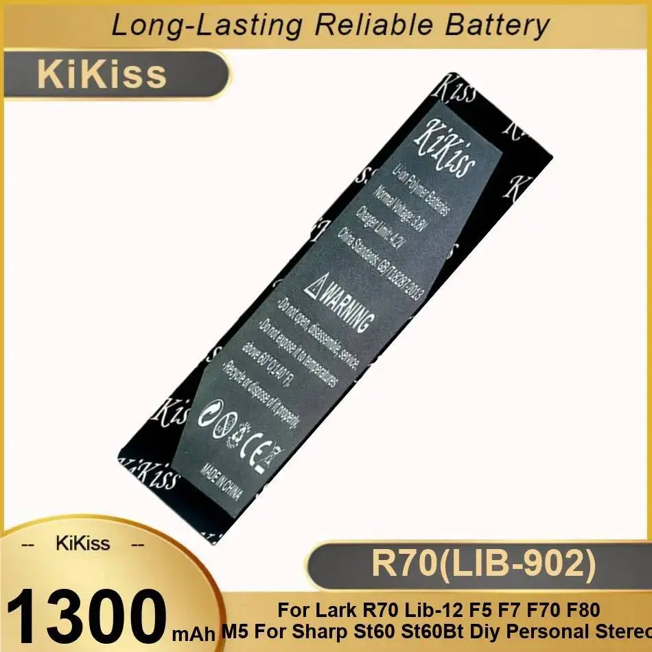 

Аккумулятор R70 Lib-902 1300 мАч для Lark Lib-12 F5 F7 F70 F80 M5 Sharp ST60 ST60BT Diy Personal Stereo