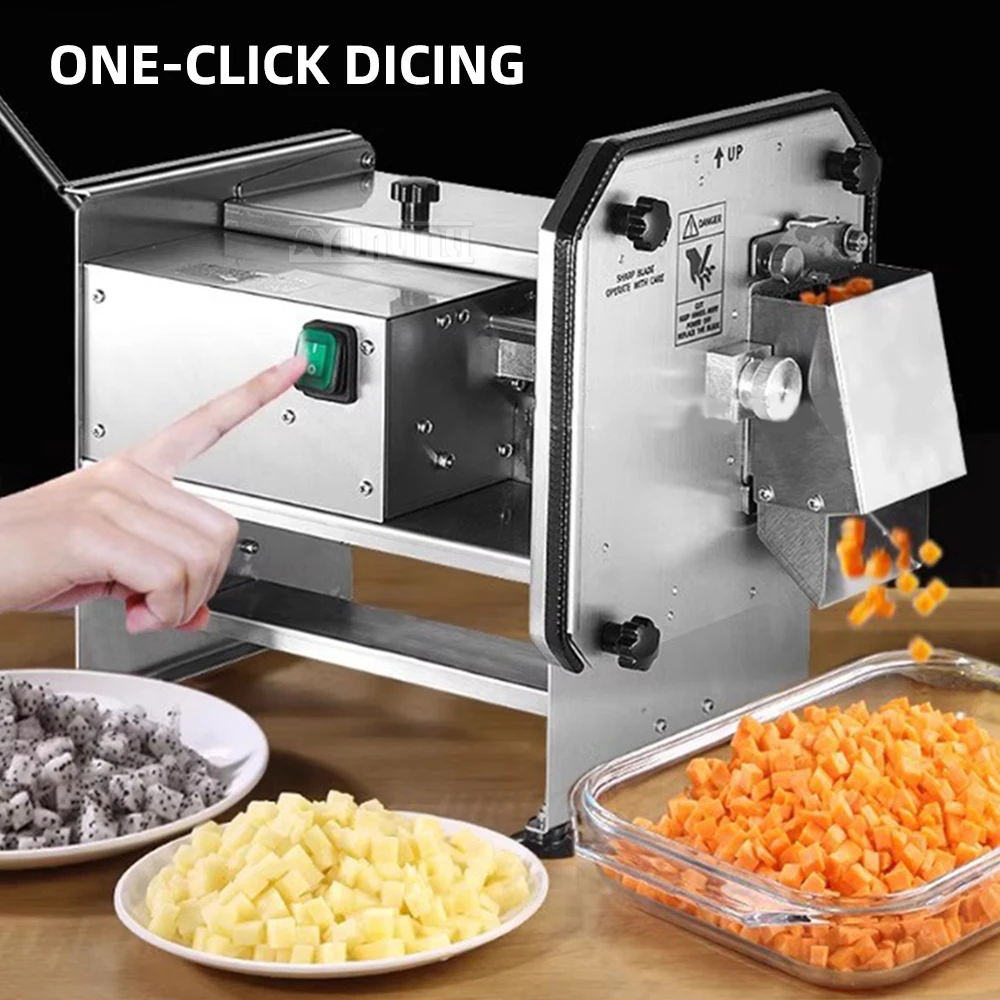K6238 Macchina per tagliare a cubetti di verdure commerciale elettrica in acciaio inossidabile per uso cucina e ristorante