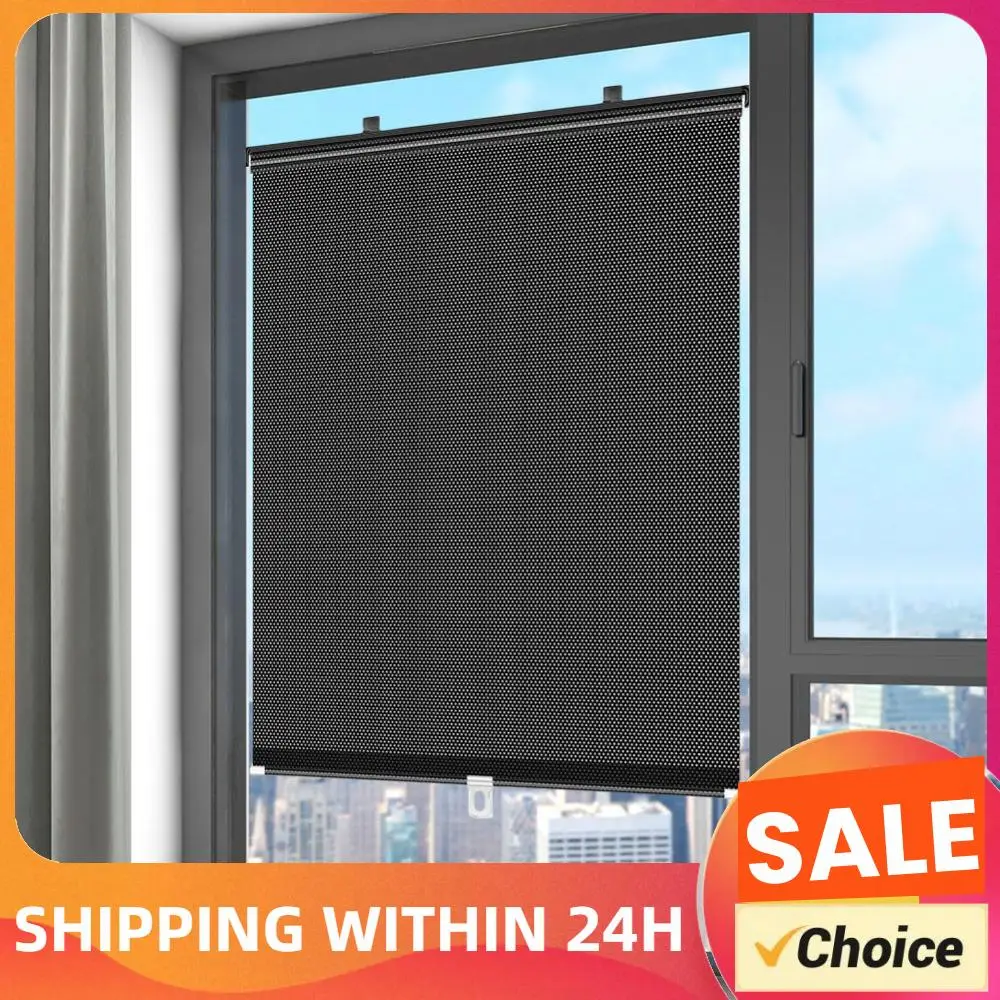 Universal Roller Blinds Nail-free Suction Cup Sunshade Window Sun-shading Curtains for Bedroom Home Office Bathroom