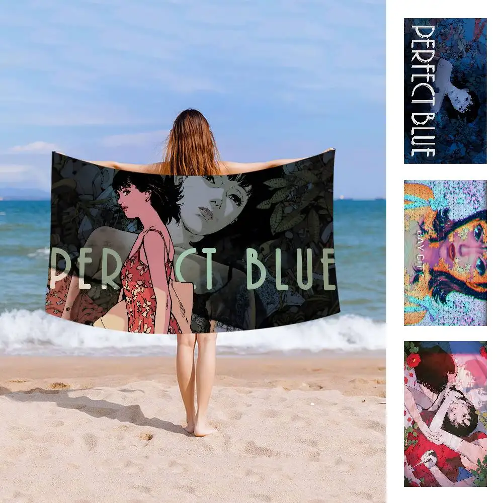Anime P-Perfect B-Blue Horror Movie Microfiber Printed Beach Towel Mountain Climbing Beach Swimming Running Absorbent Soft Towel