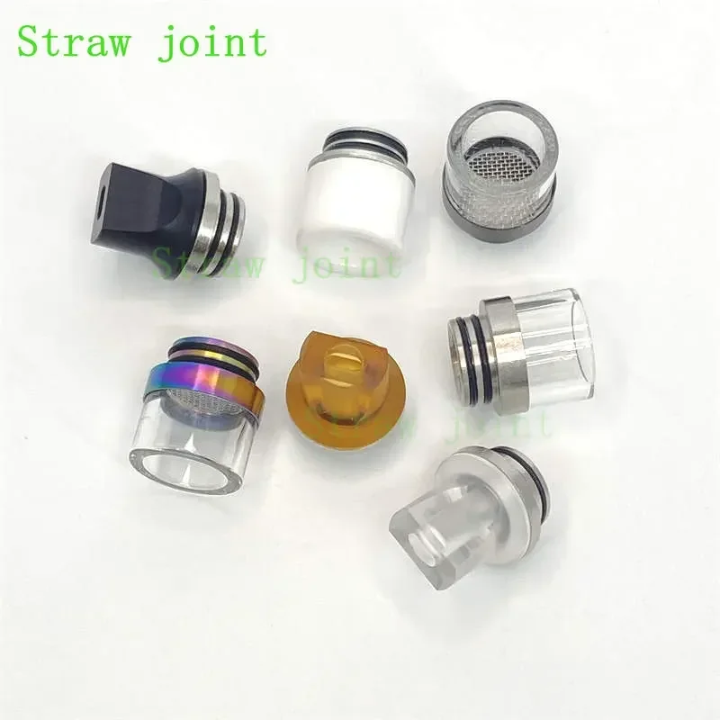 1 قطعة 810 بالتنقيط تلميح تصفية الشاشة شقة الفم الراتنج الزجاج الفولاذ المقاوم للصدأ القش المشتركة #5