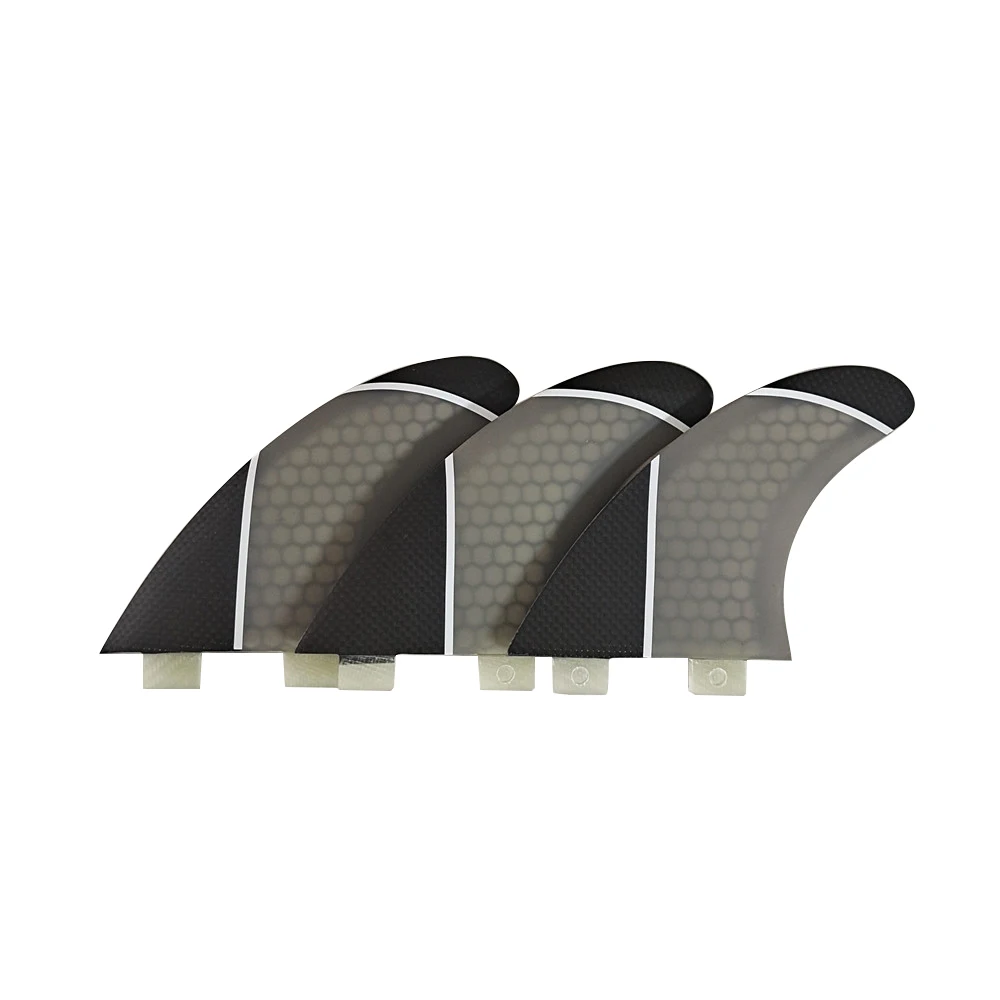 Surf Board Double Tabs Fin PM-M Size Grey Color Paddle Boards Tri Fin Set Line Fiberglass Surfcasting Accessories