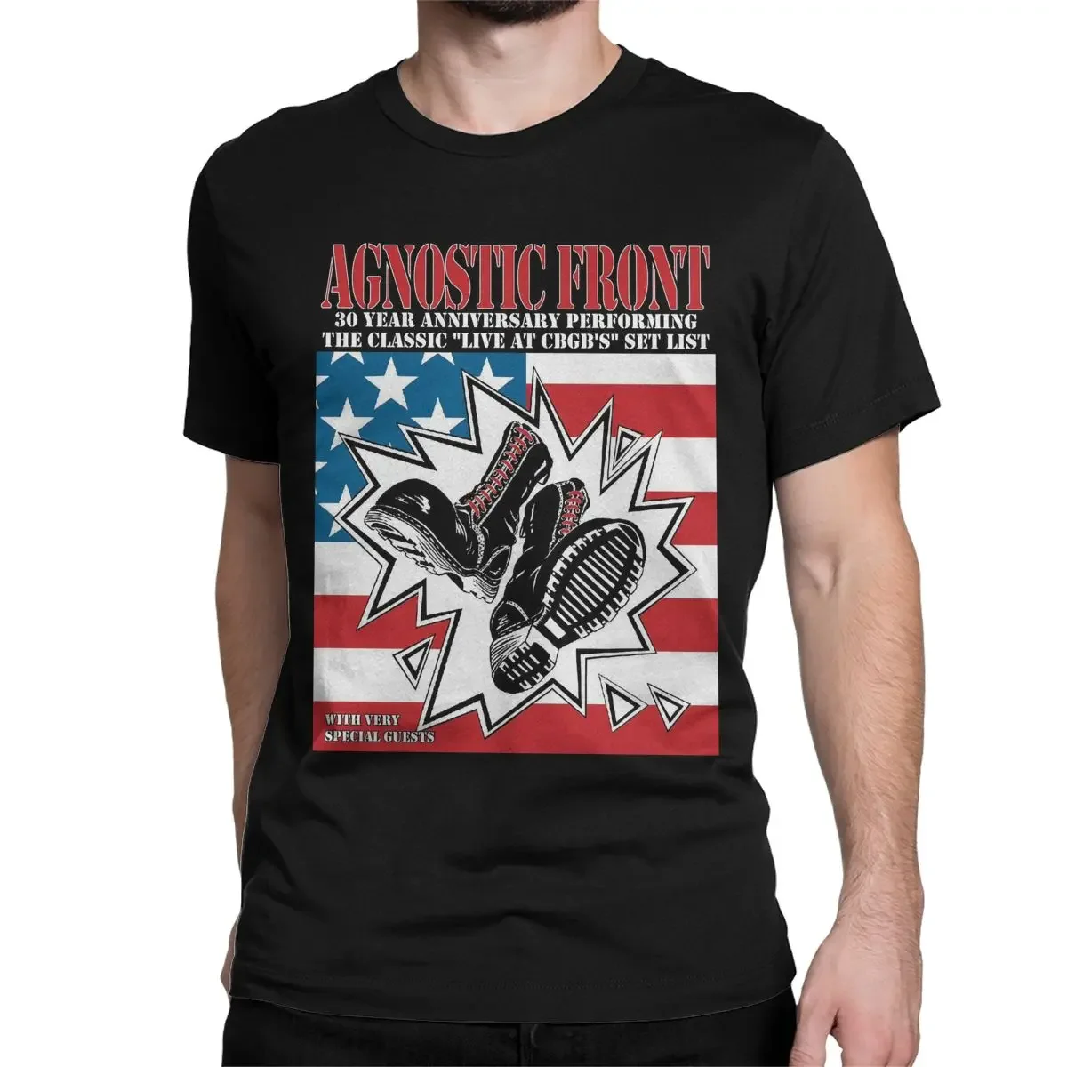 American Hardcore Punk Band Rock SKINHEAD BOOTS T-Shirts for Men Women Agnostic Front Humorous Cotton Tees  T Shirt Gift Clothes