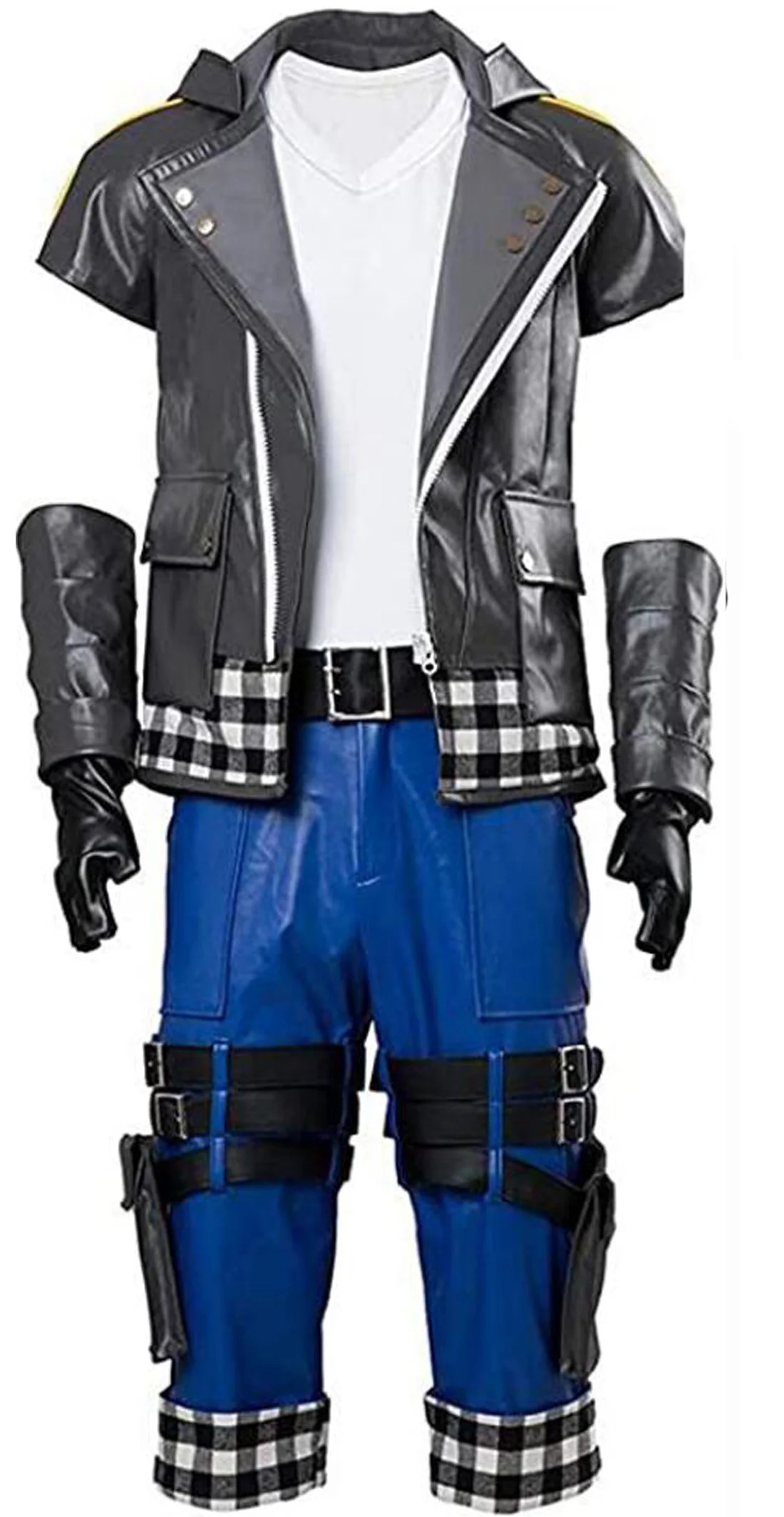 

HOLRAN Hearts Riku Outfit Halloween Sora Cosplay Costume Leather Jacket Set Custom Carnaval Uniform Suit Outfit