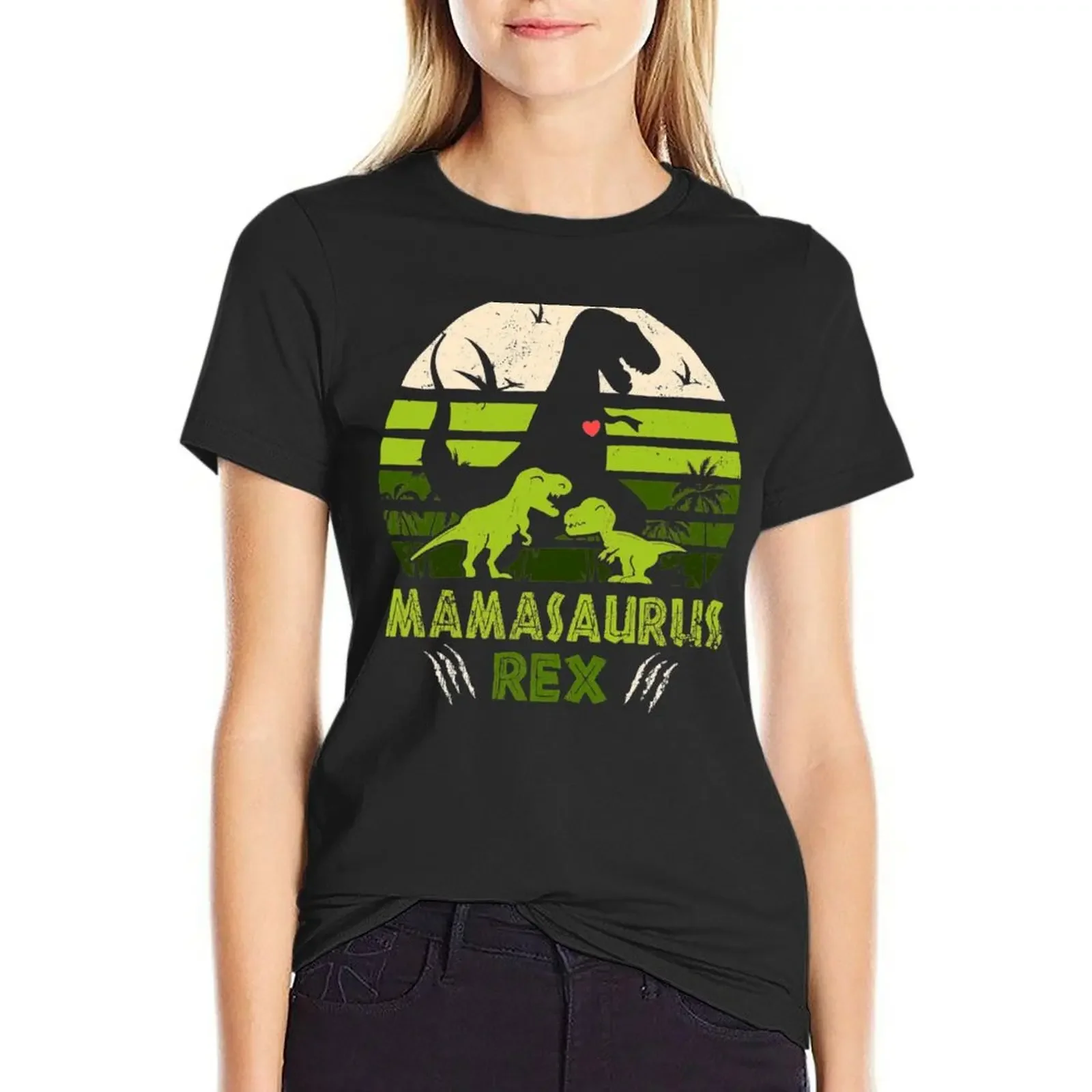 Dinosaur Mamasaurus - Rex Lover Boy Family Long Sleeve T-shirt summer clothes tops t-shirts for Women graphic tees